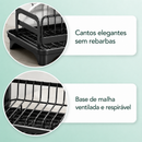 Escorredor 3 em 1 de Aço Inoxidável Multifuncional com Alças Dobráveis e Base Antiderrapante + BRINDE: Kit de Utensílios de Cozinha.